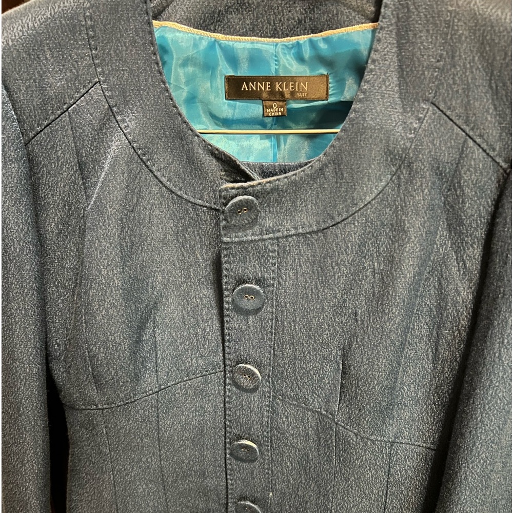 Anne Klein dark blue suit